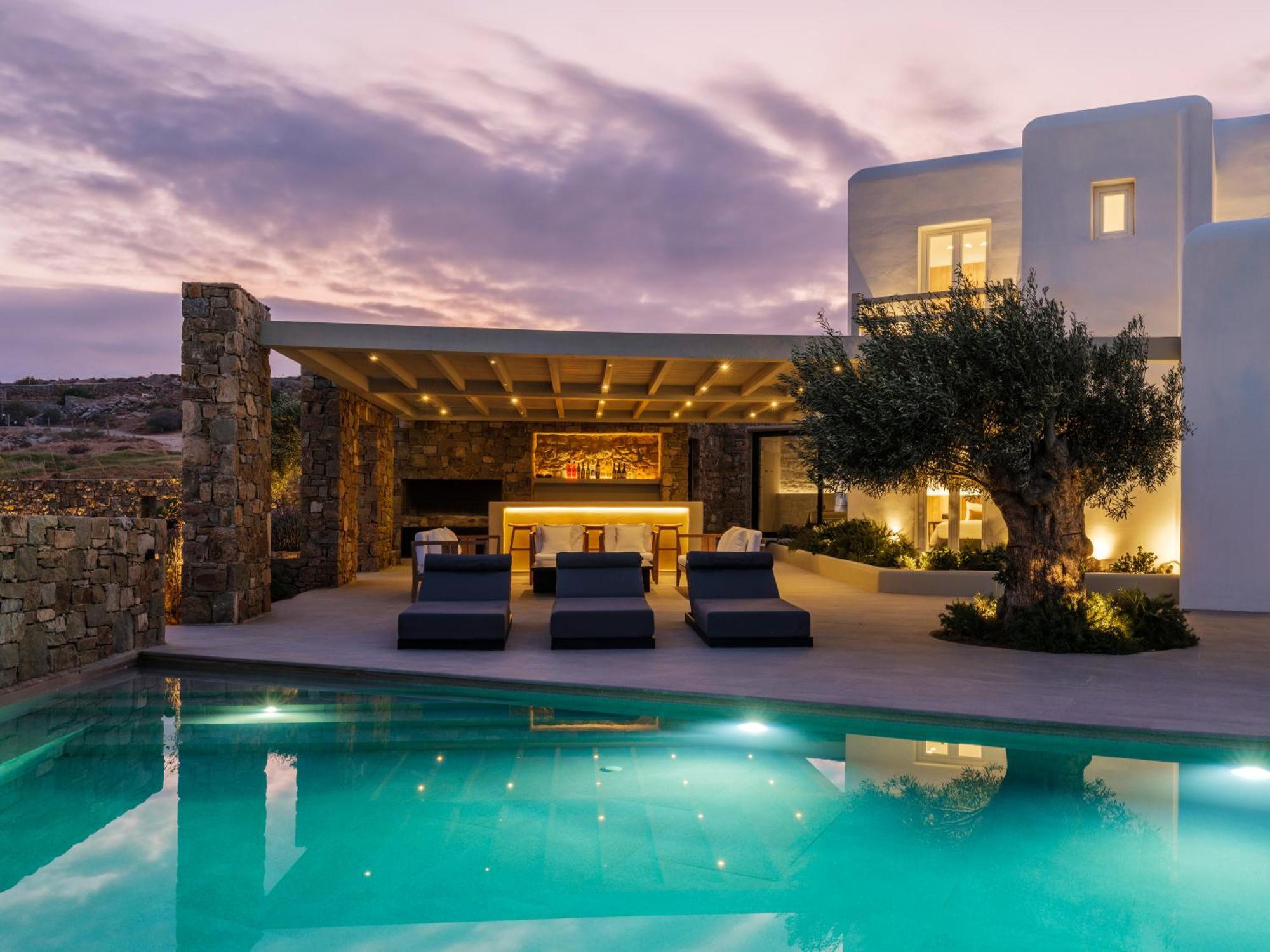Blue Eye Grand Villa Mykonos Kalafatis Luaran gambar